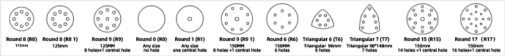 Shape Chart of Sandpaper Disc - Round 0 (R0)